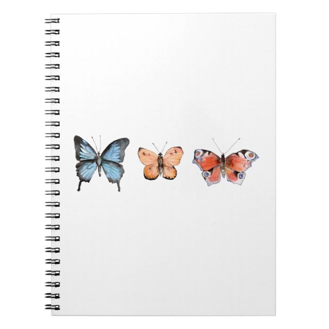 Caderno Espiral Padrão da borboleta (Frente)