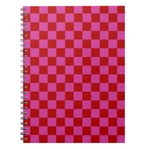 Caderno Espiral Padrão da Desktop Board Verificada com vermelho + 