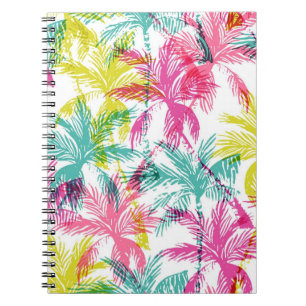 Caderno Espiral Padrão da palmeira