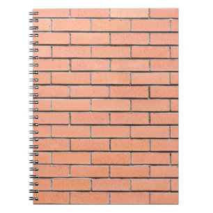 Caderno Espiral Padrão da parede do tijolo