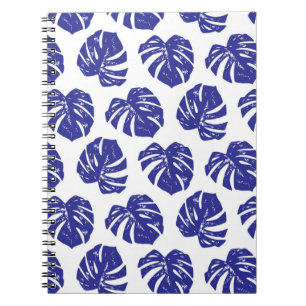 Caderno Espiral Padrão das folhas das palmeiras tropicais
