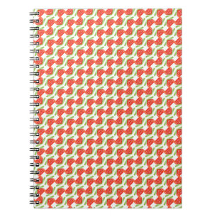 Caderno Espiral padrão de abstrato morango
