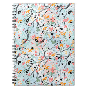 Caderno Espiral padrão de abstrato, padrão de outono