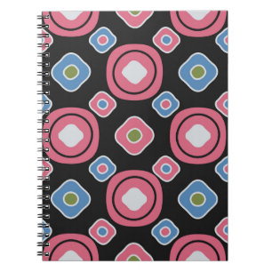 Caderno Espiral Padrão de abstrato sem costura com a imagem de g o