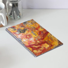 Caderno Espiral Padrão de Ágata de Laço Louco
