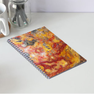 Caderno Espiral Padrão de Agato de Lace Louco