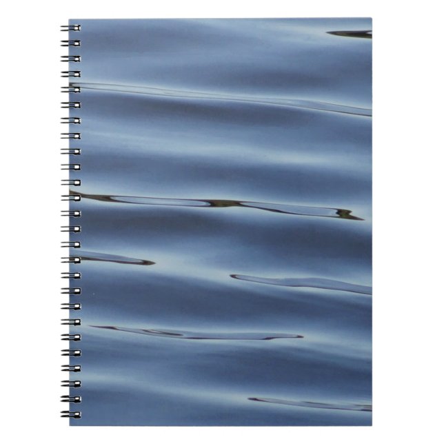 Caderno Espiral Padrão de água azul (Frente)