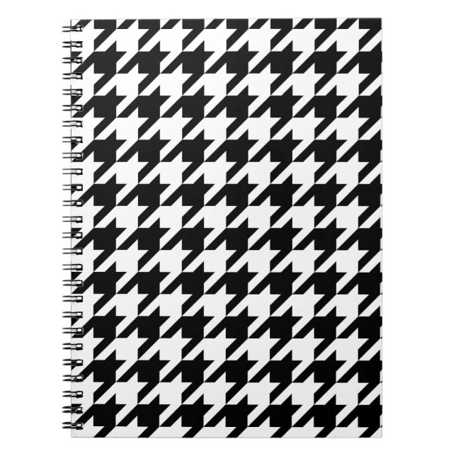 Caderno Espiral Padrão de alto-som preto e branco (Frente)