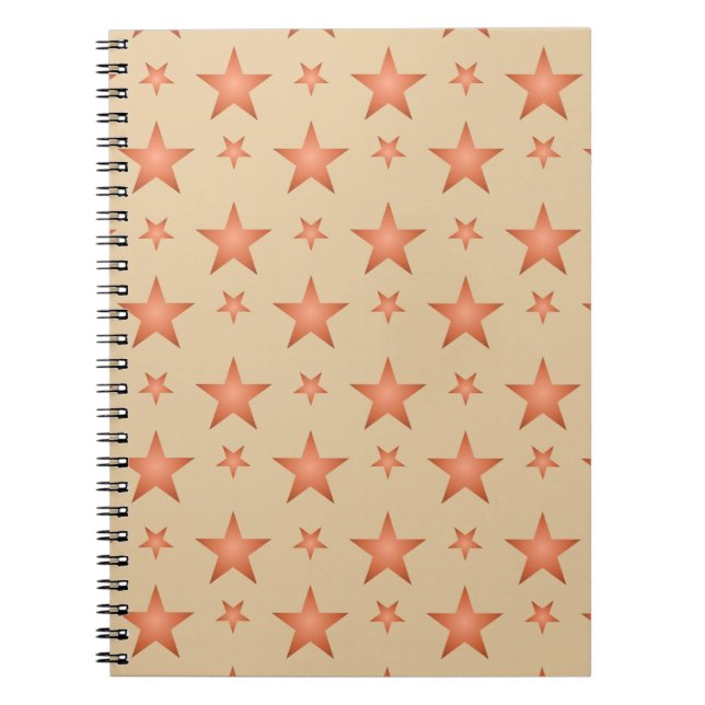 Caderno Espiral Padrão de amido em laranja de gradiente de terraco (Frente)