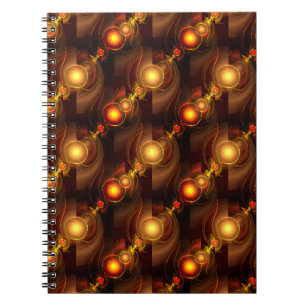 Caderno Espiral Padrão de Arte Abstrata Boho Elegante Moderno Dour