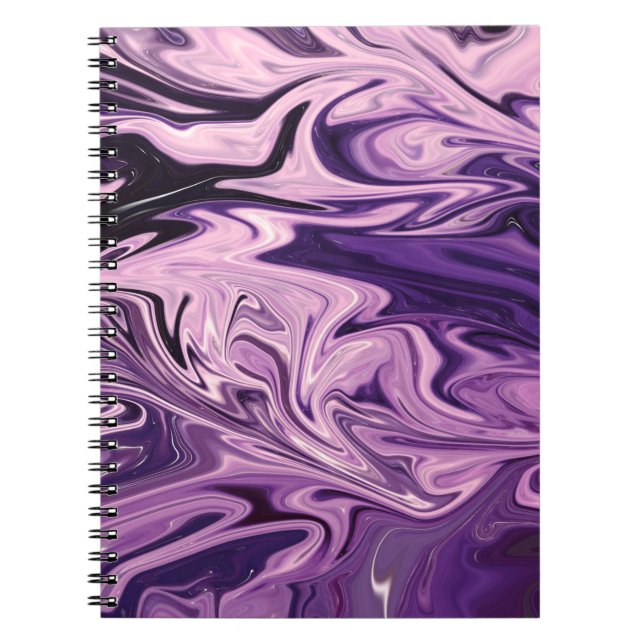 Caderno Espiral Padrão de arte da galáxia azul (Frente)