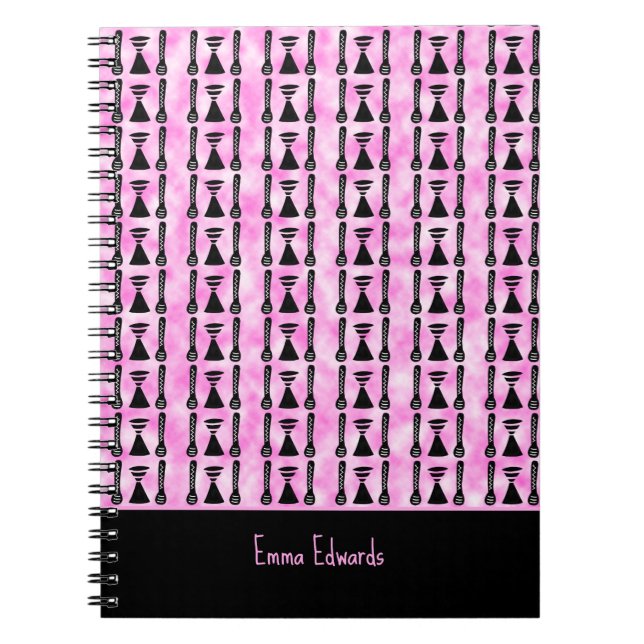 Caderno Espiral Padrão de Arte Étnico, Africano (Frente)