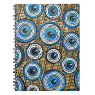 Caderno Espiral Padrão de Azulejo do Mau Mosaico