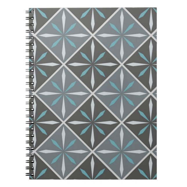 Caderno Espiral Padrão de azulejos cerâmicos (Frente)