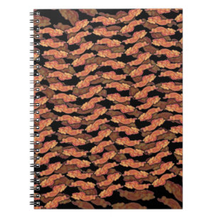 Caderno Espiral Padrão de bacon
