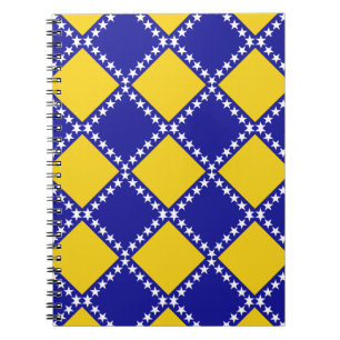 Caderno Espiral Padrão de bandeira da Bósnia