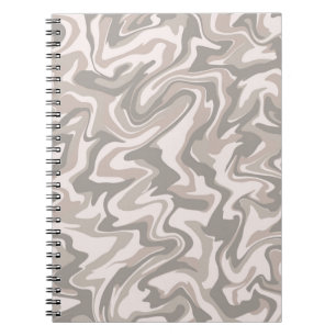 Caderno Espiral Padrão de Boho Líquido de Cabeça de Cinza Hippie 7