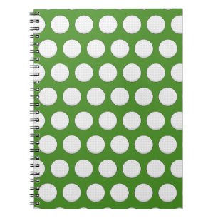 Caderno Espiral Padrão de Bola de Golf
