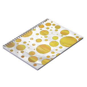 Caderno Espiral Padrão de Bolinhas do abacaxi