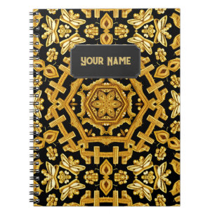 Caderno Espiral Padrão de bordado de trabalho Goldwork - Adicionar