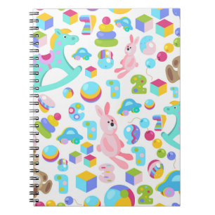 Caderno Espiral Padrão De Brinquedo Para Crianças Com Urso De Tedd