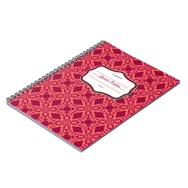 Caderno Espiral Padrão de Bulldog Francês (Left Side)