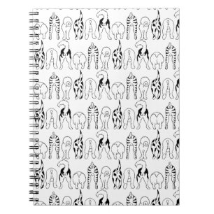 Caderno Espiral Padrão de Bumbuns de cães