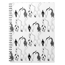 Caderno Espiral Padrão de Bumbuns de Cat