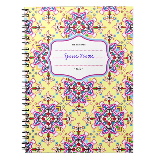 Caderno Espiral Padrão de Cachorro Carnevale (Frente)