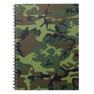 CADERNO ESPIRAL PADRÃO DE CAMOFLAUGEM