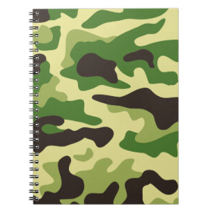 Caderno Espiral Padrão de camuflagem de Khaki