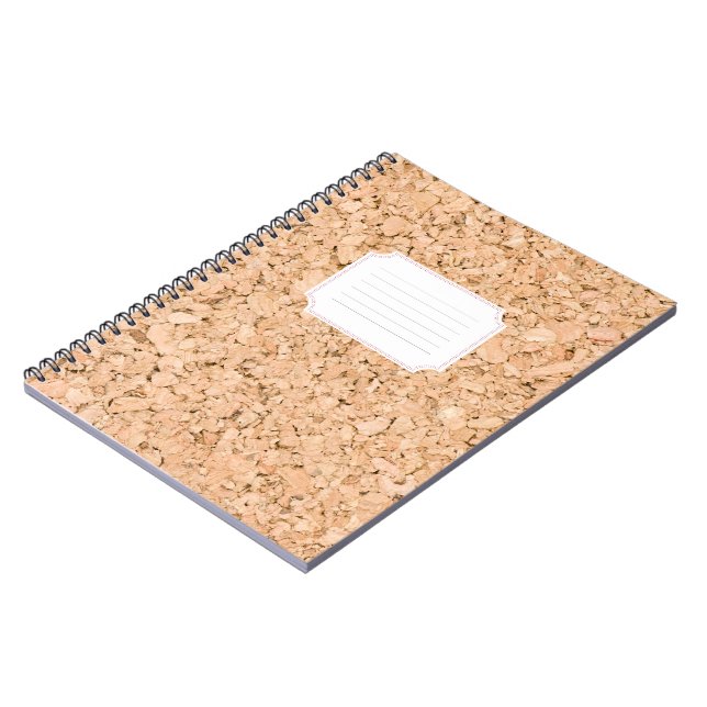 Caderno Espiral Padrão de carvalho de Cork (Left Side)