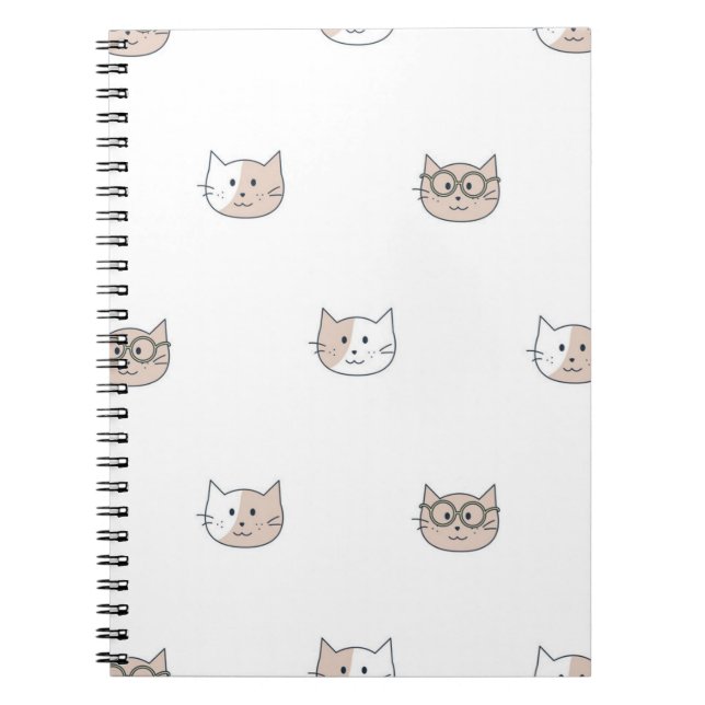 Caderno Espiral Padrão de Cat (Frente)