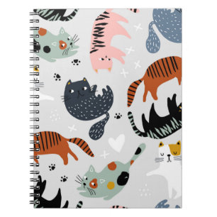 Caderno Espiral Padrão de Cat