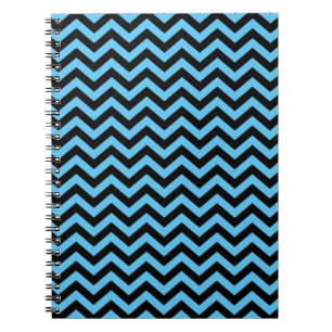 Caderno Espiral Padrão De Cevon Azul E Preto
