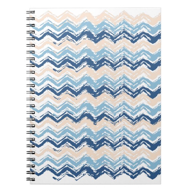 Caderno Espiral Padrão de Cevon do Oceano Pacífico (Frente)