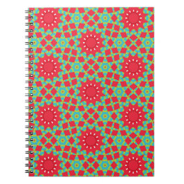 Caderno Espiral Padrão de Charme de Férias de Natal 