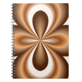 Caderno Espiral Padrão de Chocolate Caramelo Cremoso