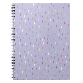 Caderno Espiral padrão de chuva colorido