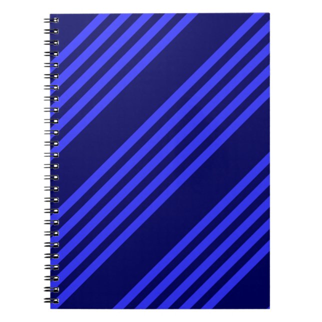 Caderno Espiral Padrão de cinco faixas azuis (Frente)