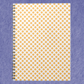 Caderno Espiral Padrão de Citros Laranja