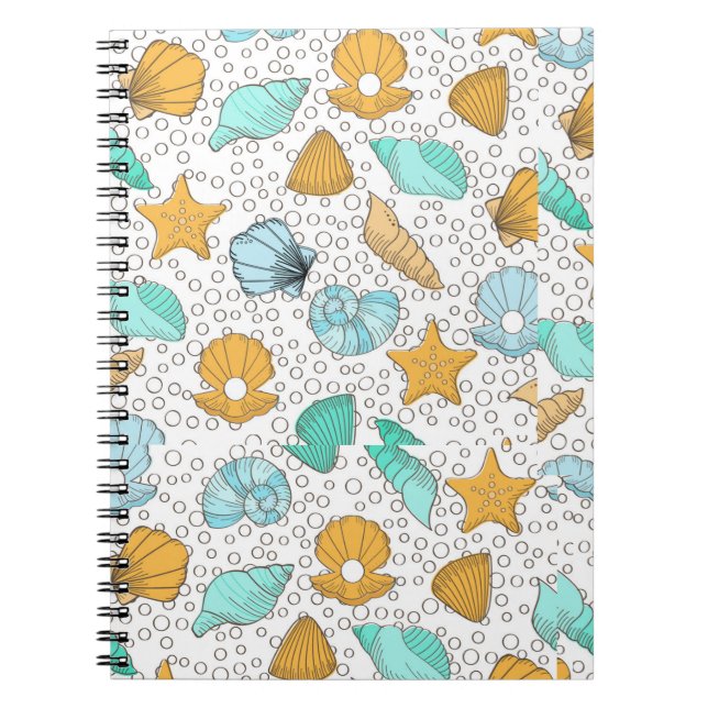 Caderno Espiral padrão de concha (Frente)
