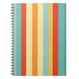 Caderno Espiral Padrão de cores com striping retroativo