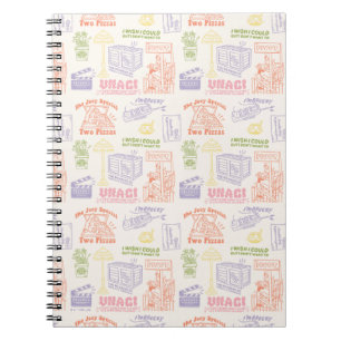 Caderno Espiral Padrão de cotações coloridas dos AMIGOS™