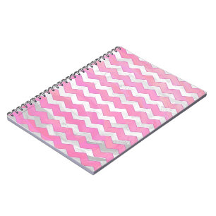 Caderno Espiral Padrão de Cotton Candy Chevon