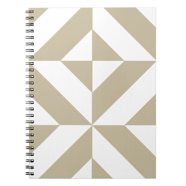 Caderno Espiral Padrão de Cubo Clay Geométrico Deco (Frente)