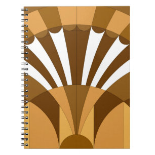 Caderno Espiral Padrão de decoração de arte de vindima
