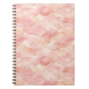 Caderno Espiral Padrão de Design Abstrato Moderno Rosa Suave