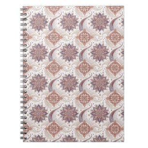 Caderno Espiral Padrão de Design Espiritual Mandala Floral Elegant