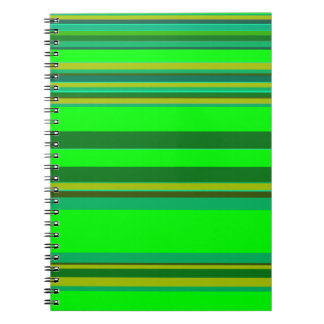 Caderno Espiral Padrão de Designer Personalizado de Faixa Verde Co